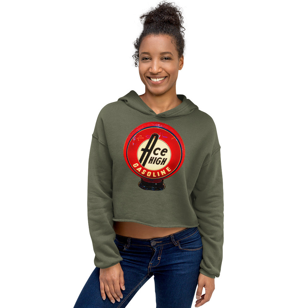 Ace High Gas Globe Style Crop Hoodie