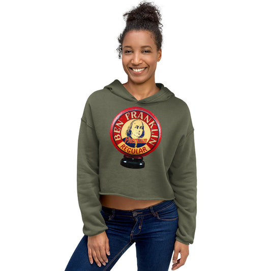 Ben Franklin Globe Style Crop Hoodie