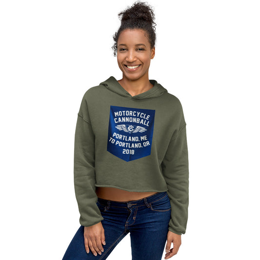 Cannonball Run MC Banner Style Crop Hoodie