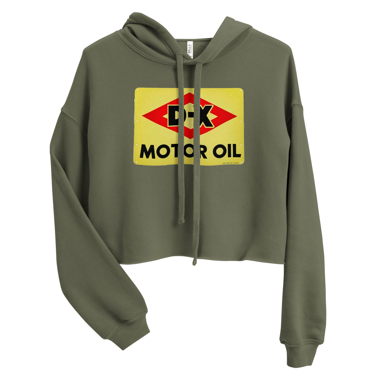 DX Oil Vintage Sign Style Crop Hoodie