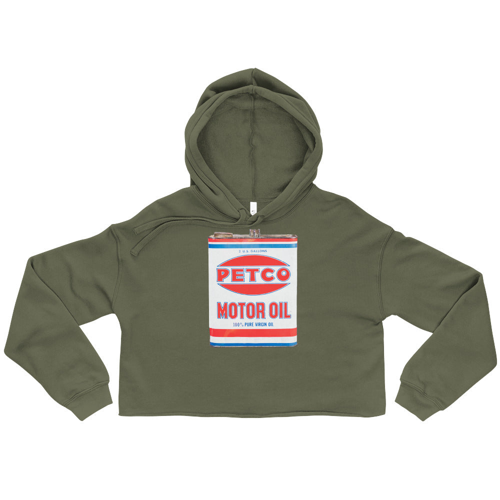 Vintage Petco Oil Can Crop Hoodie