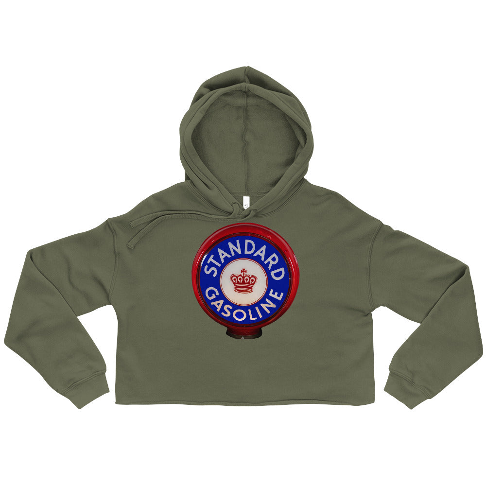 Retro Gas Globe Standard Gasoline Crop Hoodie