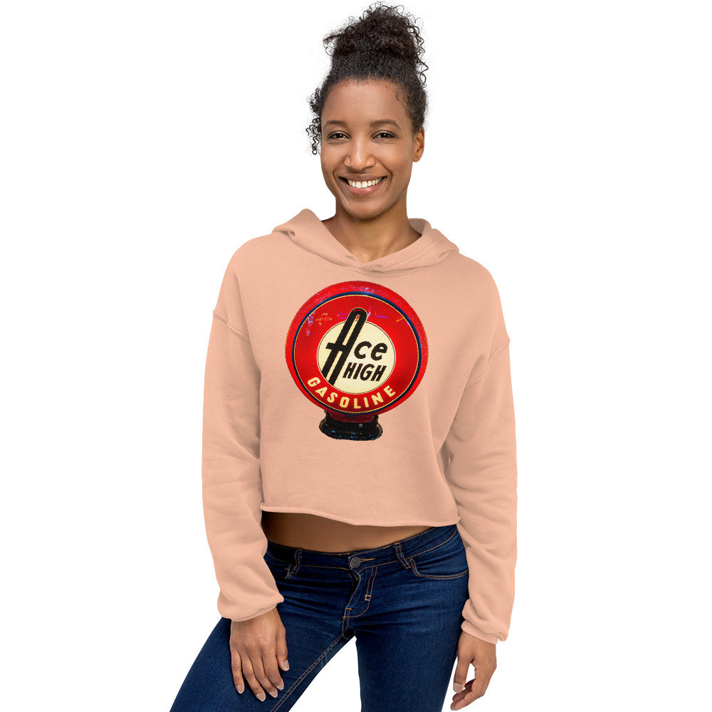 Ace High Gas Globe Style Crop Hoodie