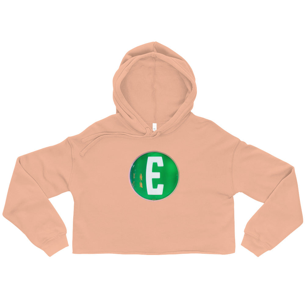 Edsel Globe Style Design Crop Hoodie