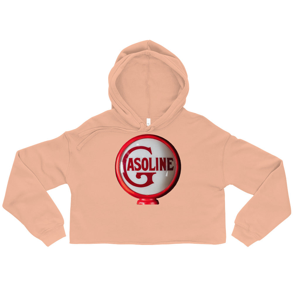 Vintage Gas Globe design Crop Hoodie