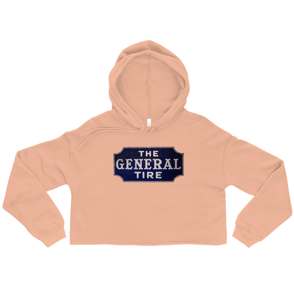 Vintage Tire Tin Style Crop Hoodie