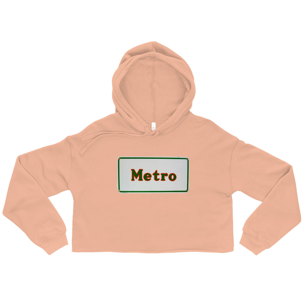 Retro Metro Tin Style Crop Hoodie