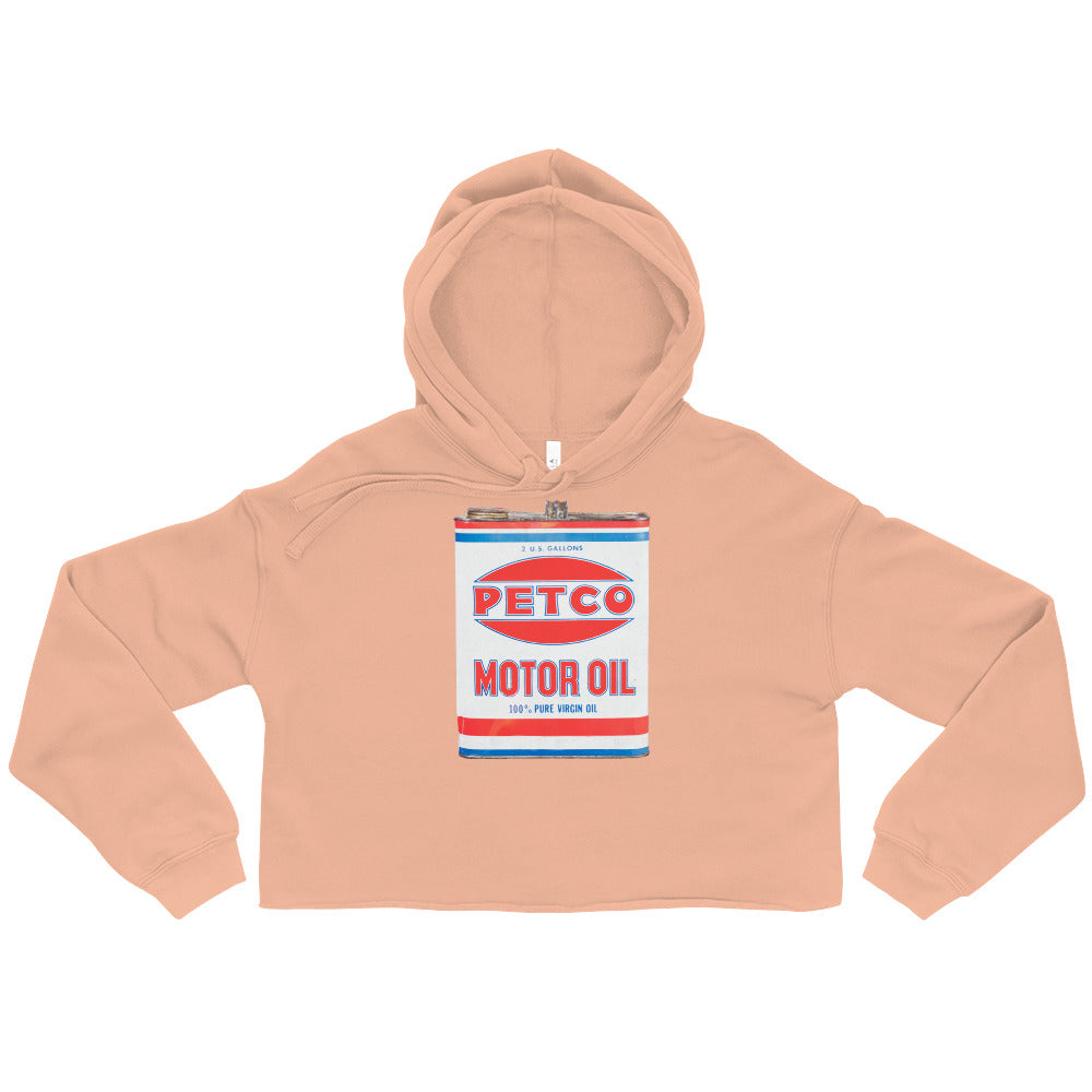 Vintage Petco Oil Can Crop Hoodie