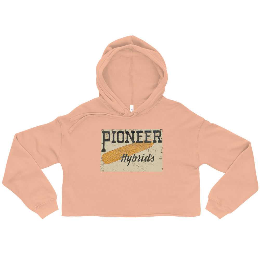 Vintage Pioneer Sign Crop Hoodie