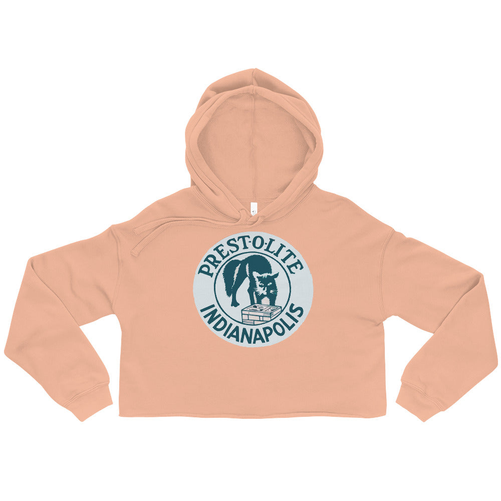 Vintage PrestoLite Battery Sign Crop Hoodie