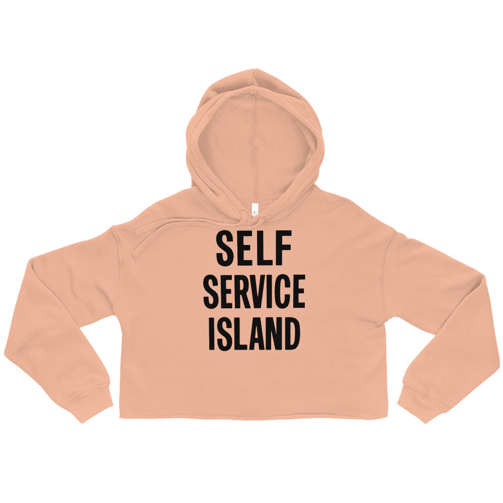 Self Service Island Design Crop Hoodie