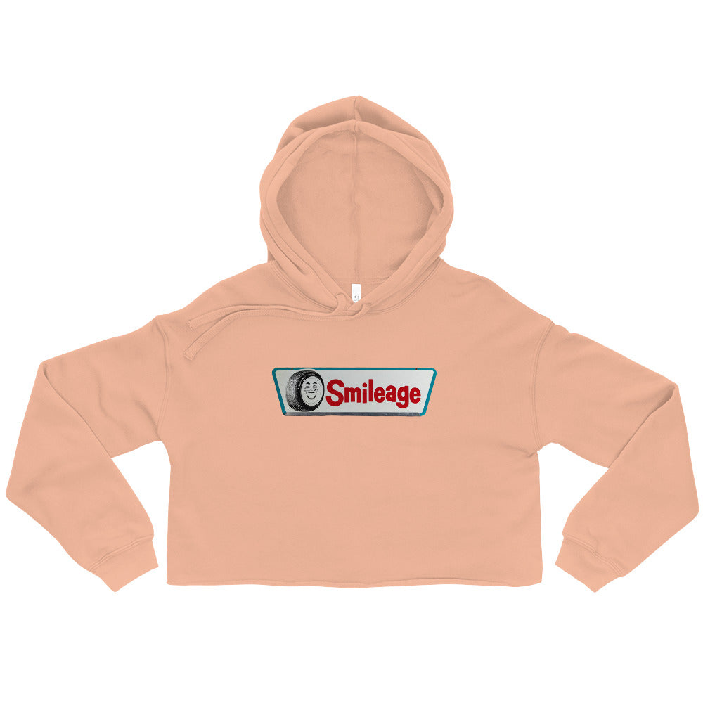 Retro Smileage Tire Sign Crop Hoodie
