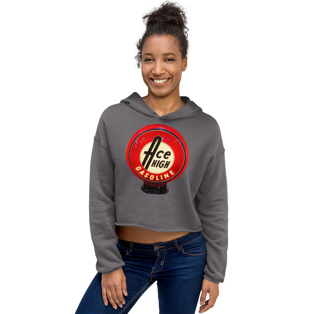 Ace High Gas Globe Style Crop Hoodie