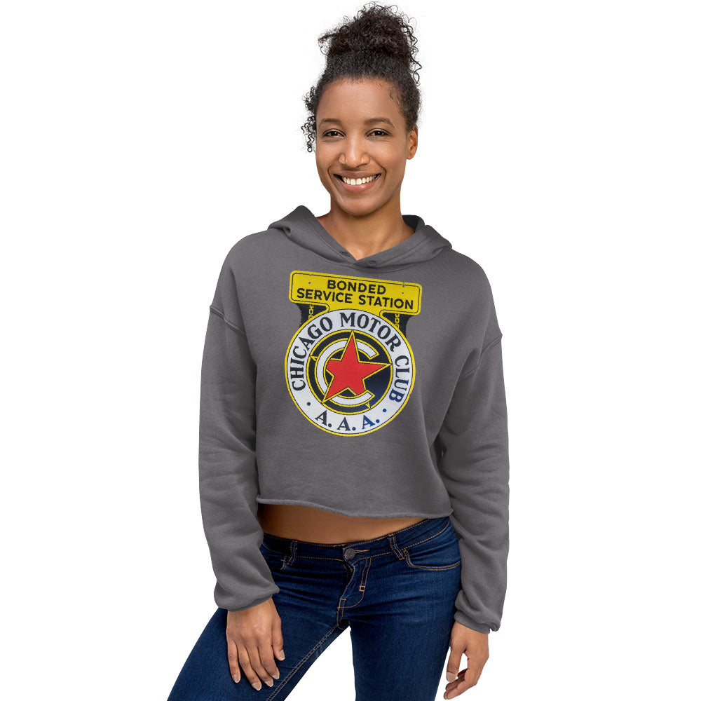 Chicago Motor Club Tin Style Crop Hoodie