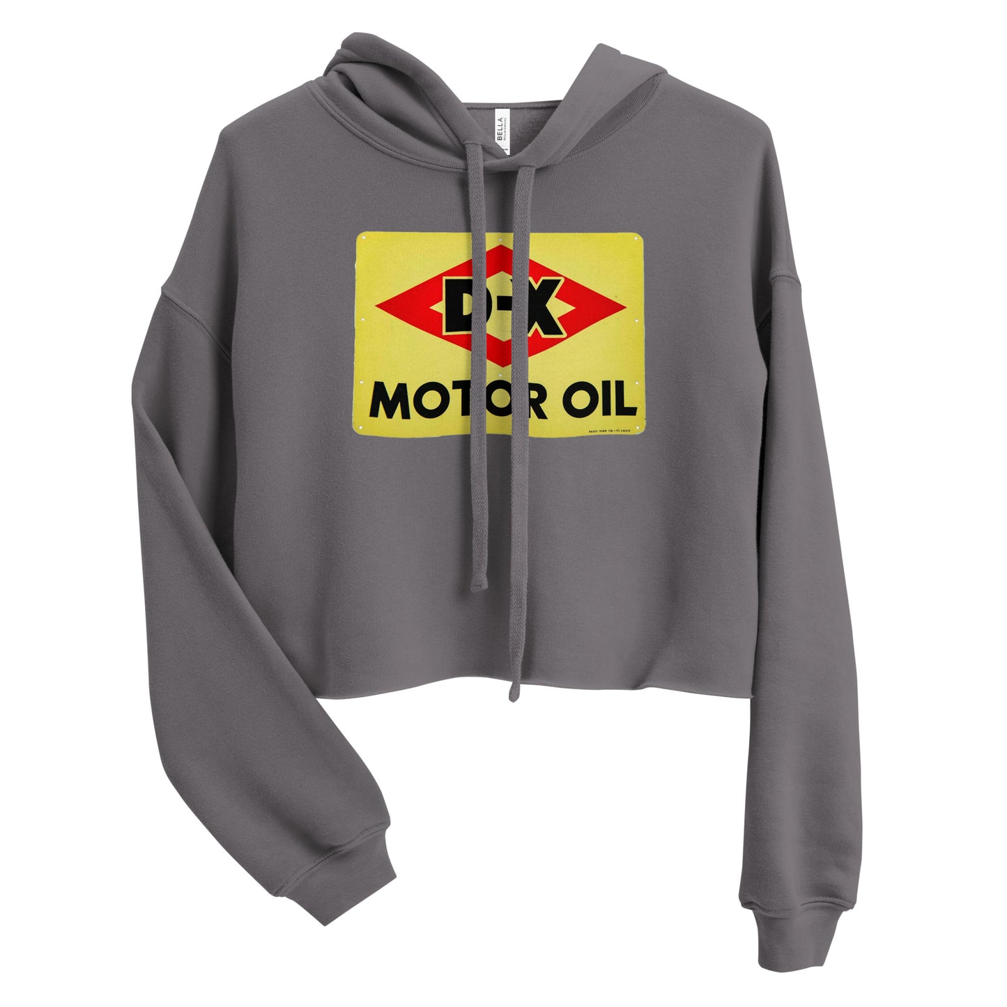 DX Oil Vintage Sign Style Crop Hoodie