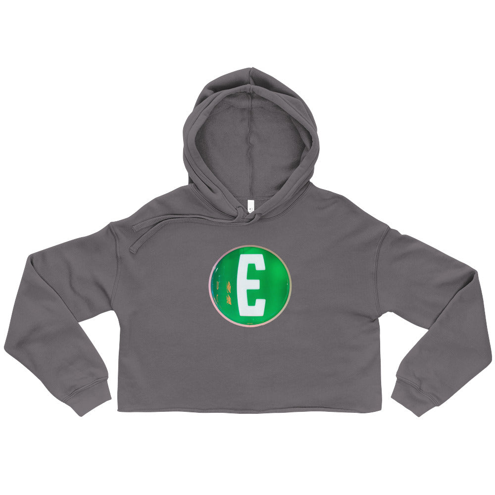 Edsel Globe Style Design Crop Hoodie