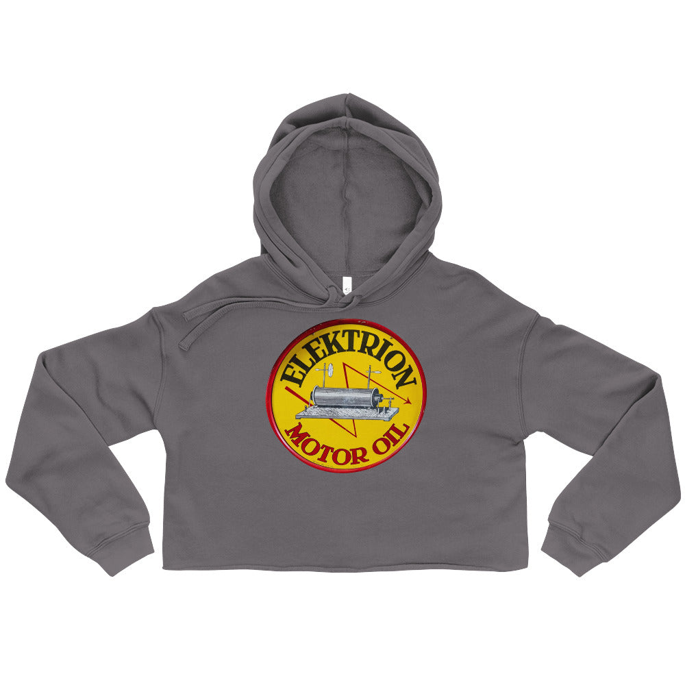 Elektrion Tin Sign Painted Crop Hoodie