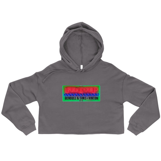 Vintage Racing Sign Neon Style Crop Hoodie