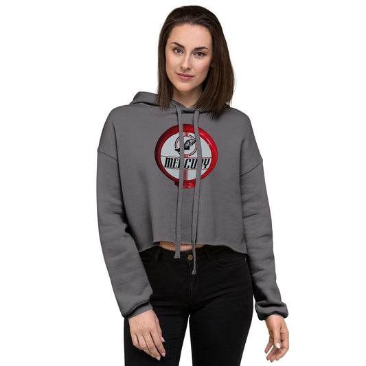 Retro Mercury Gas Globe Style Crop Hoodie