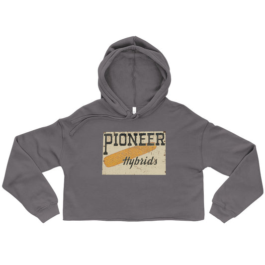 Vintage Pioneer Sign Crop Hoodie