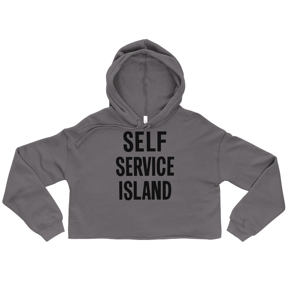 Self Service Island Design Crop Hoodie