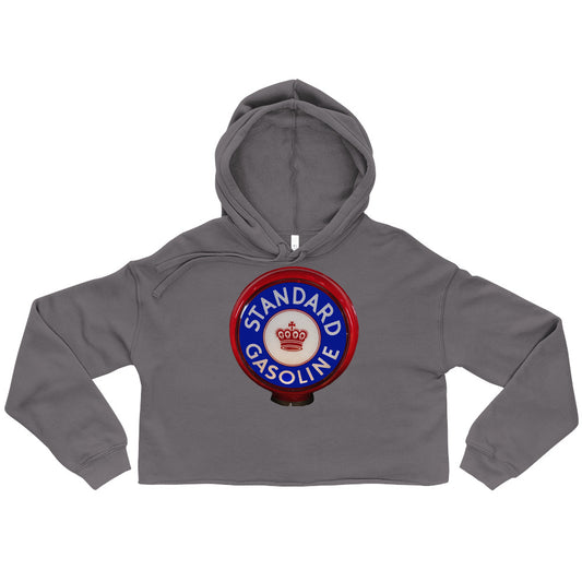 Retro Gas Globe Standard Gasoline Crop Hoodie