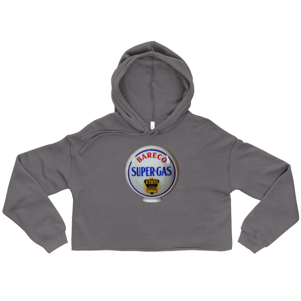 Retro Super Gas Globe Style Crop Hoodie