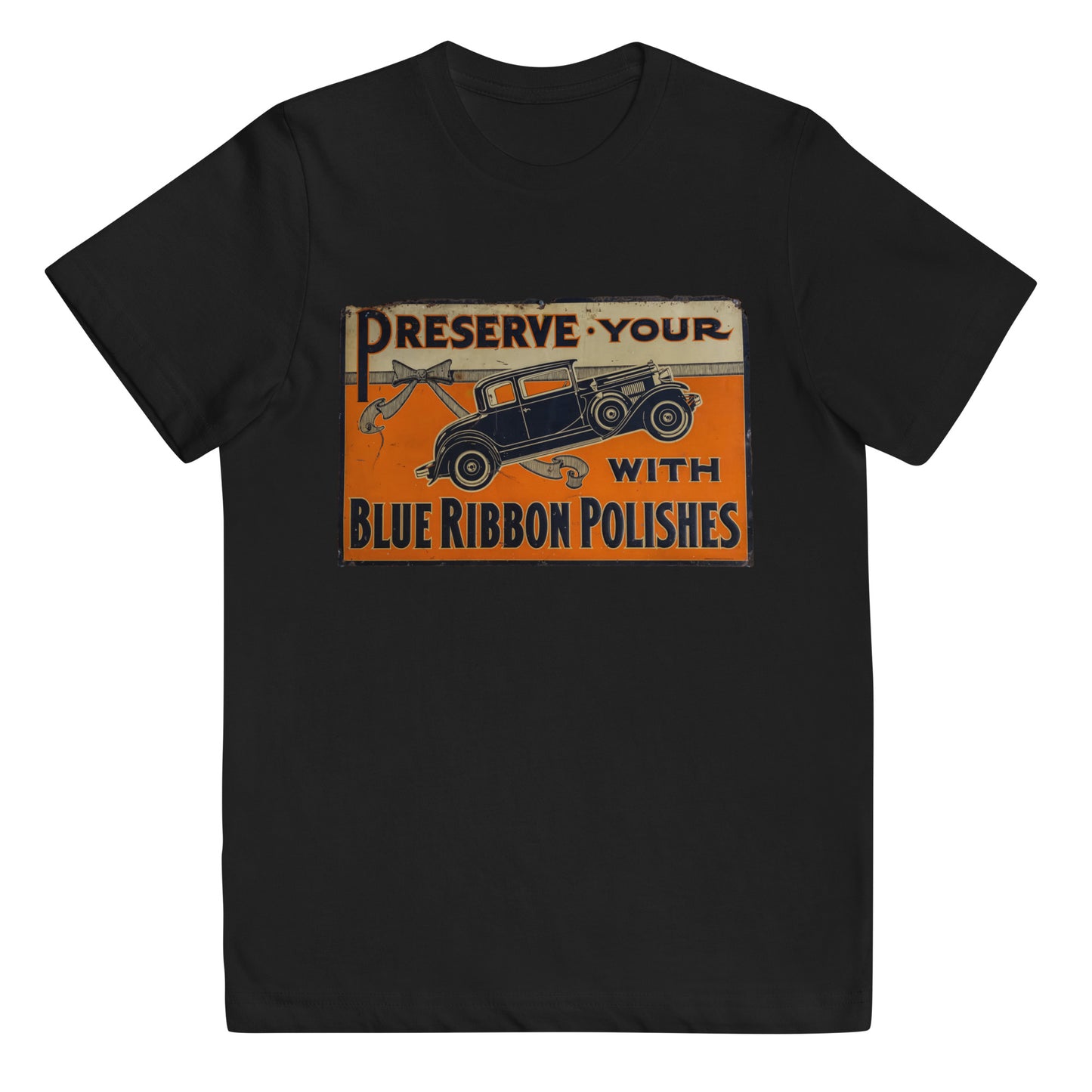 Blue Ribbon Patina Tin Style Youth jersey t-shirt