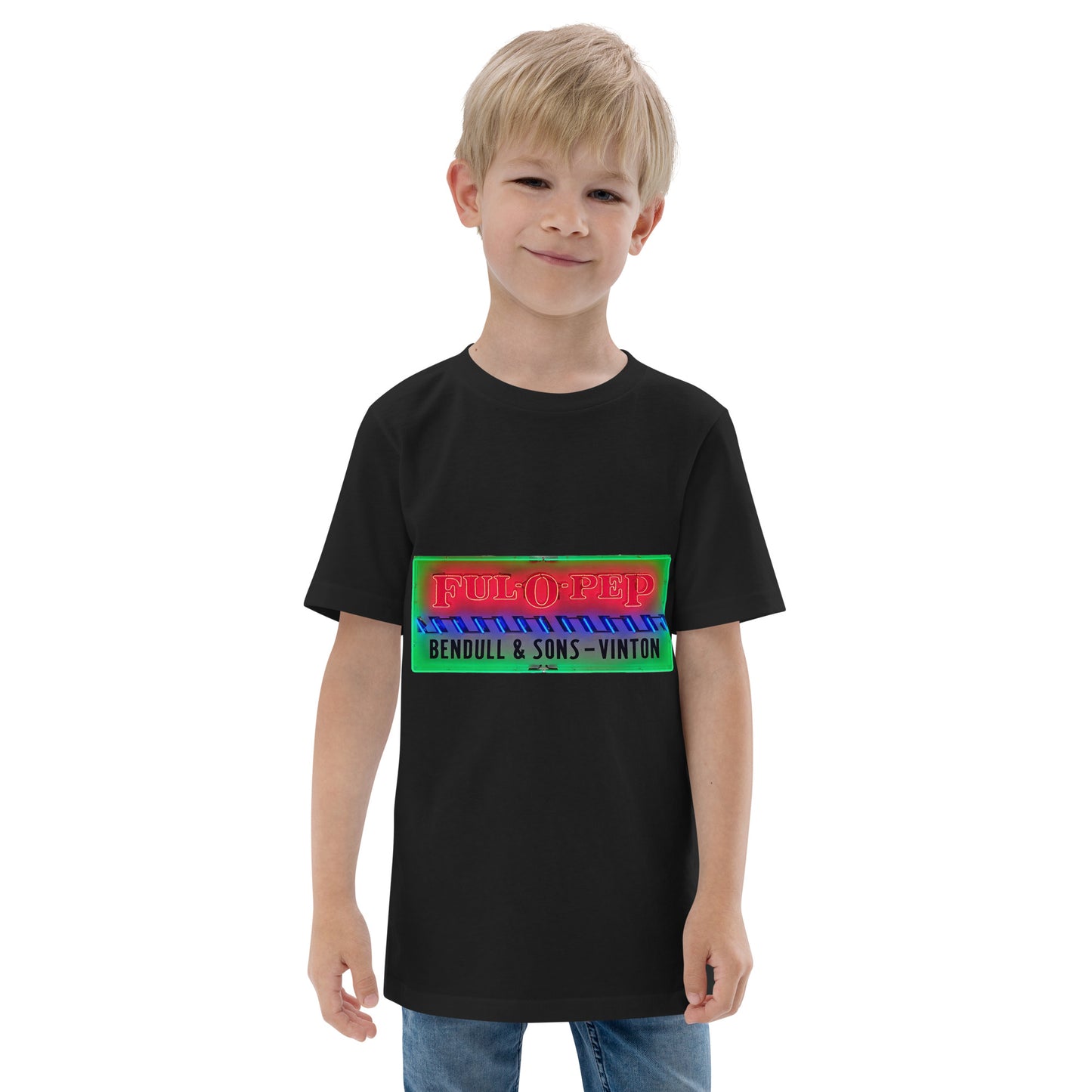 Vintage Racing Sign Neon Style Youth jersey t-shirt