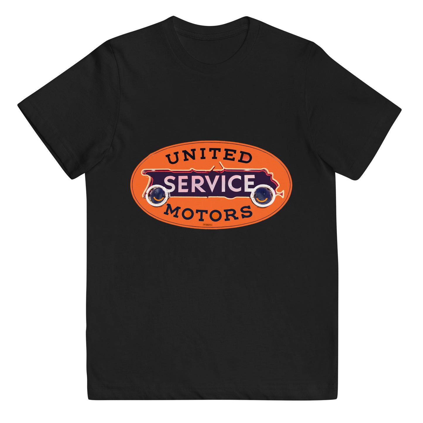 Vintage United Service Motor Neon Style Unlit Youth jersey t-shirt