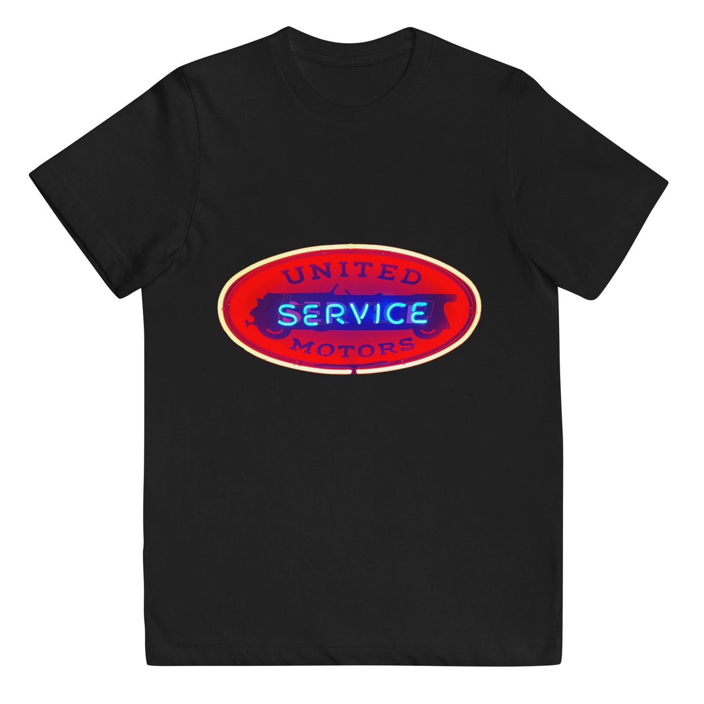 Vintage United Service Motor Neon Style Lit Youth jersey t-shirt