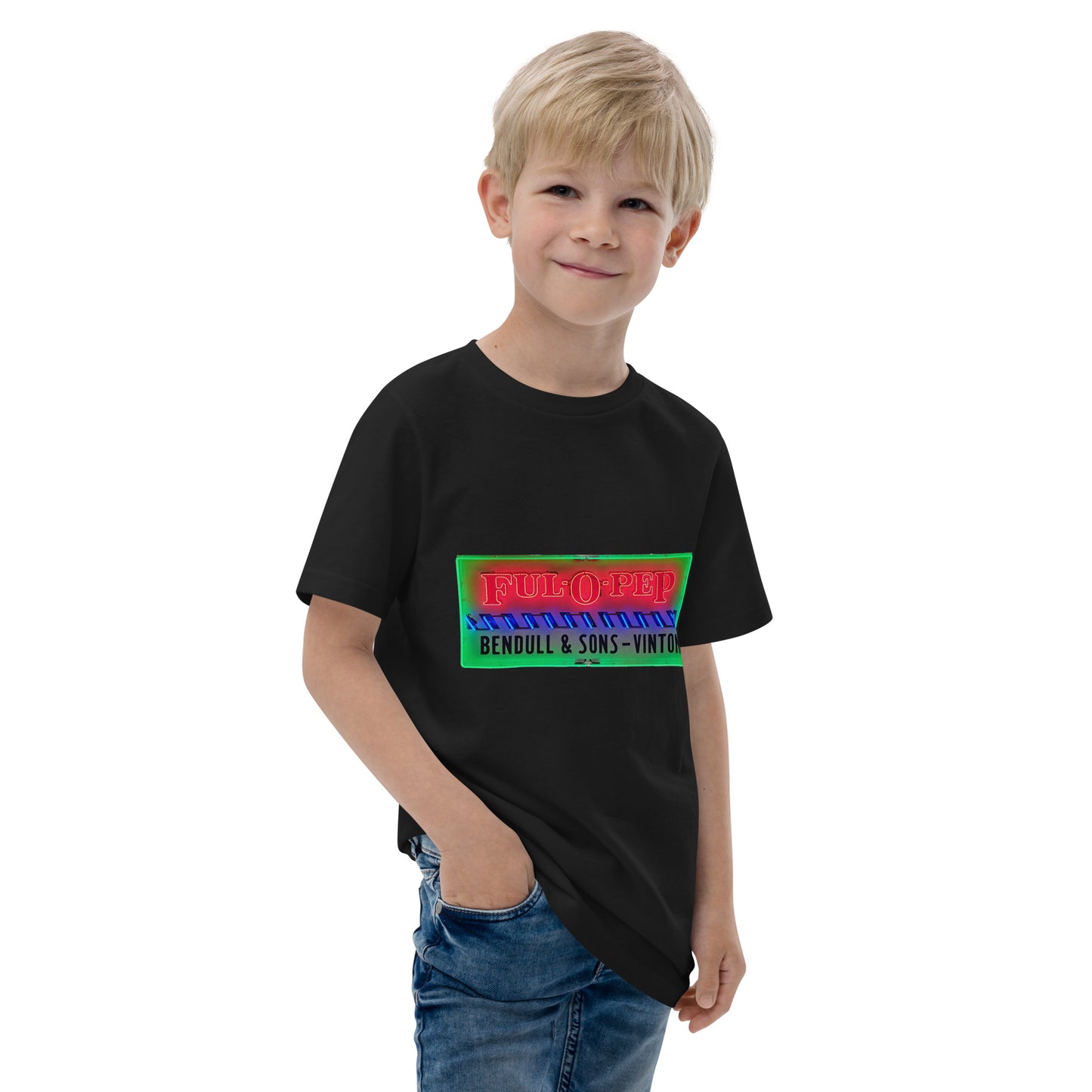 Vintage Racing Sign Neon Style Youth jersey t-shirt