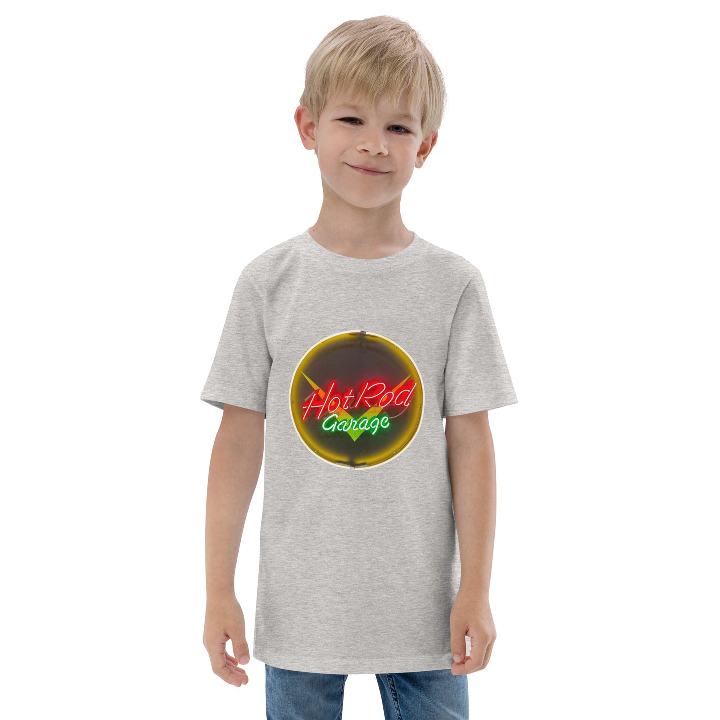 Hot Rod Garage Vintage Neon Sign Youth jersey t-shirt