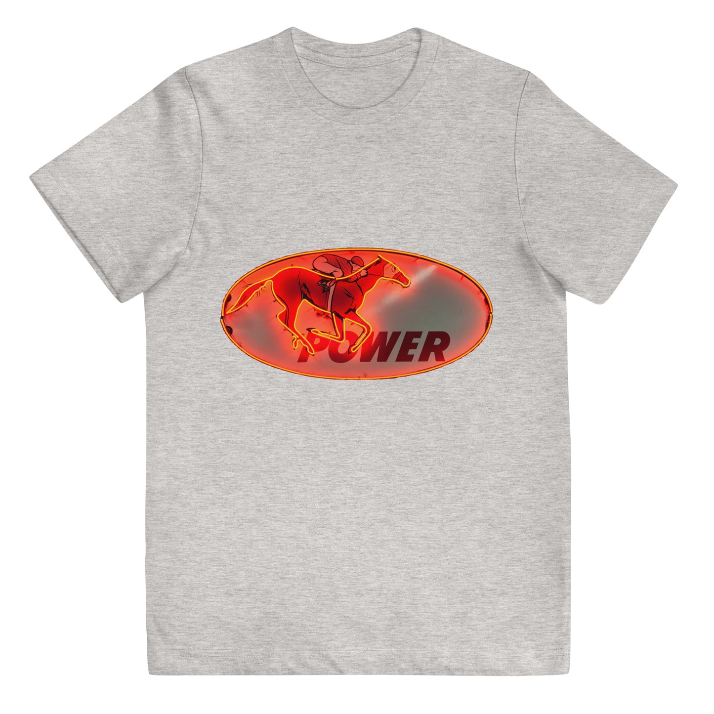 Retro Neon Sign Power Youth jersey t-shirt