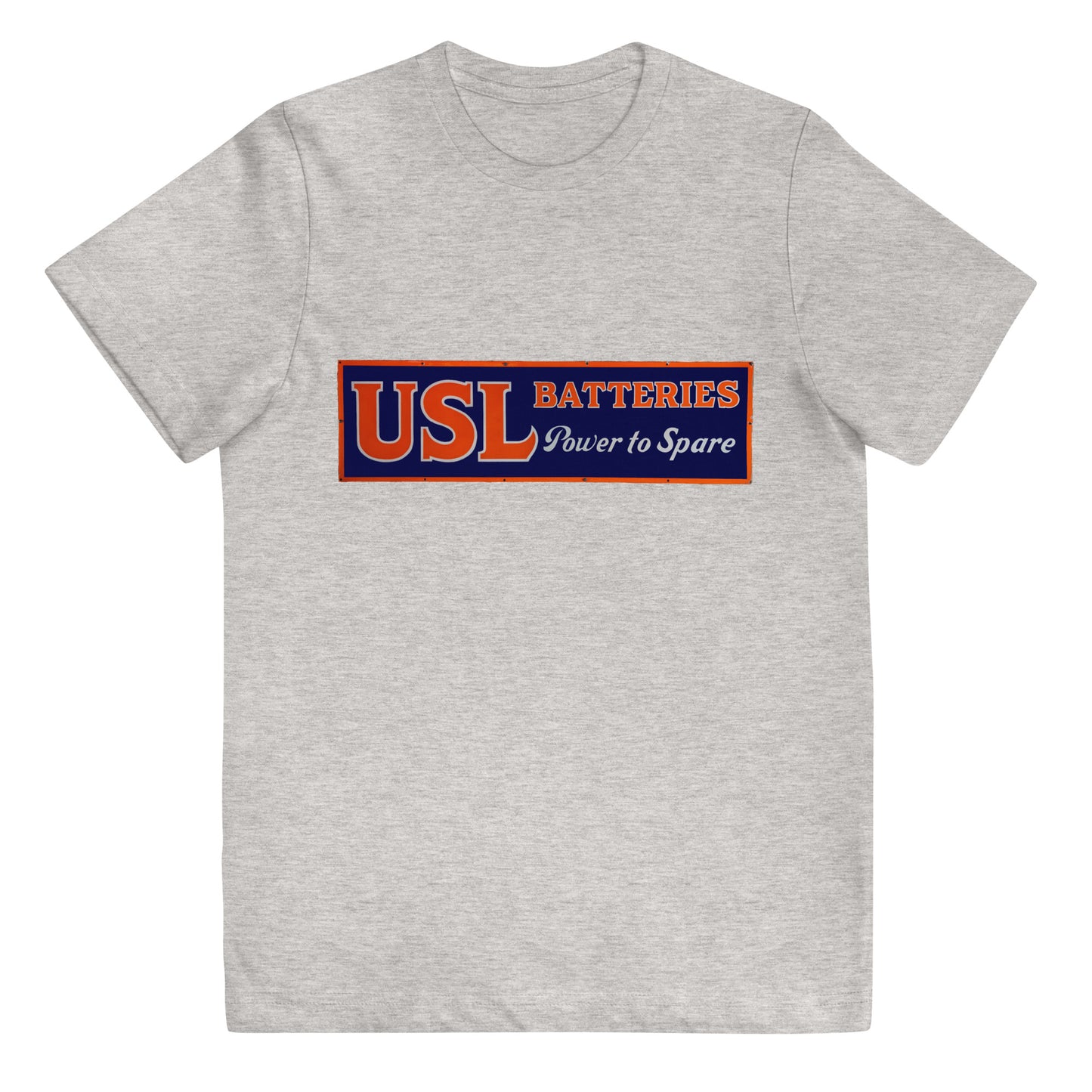 Retro USL Battery Tin Style Youth jersey t-shirt