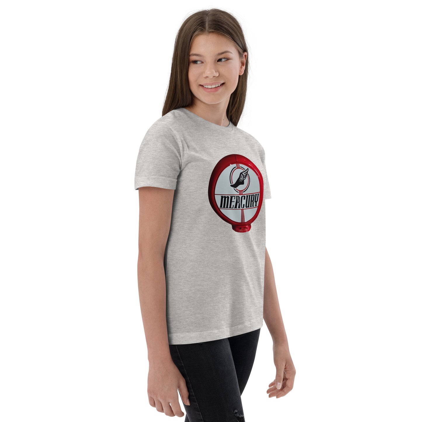 Retro Mercury Gas Globe Style Youth jersey t-shirt