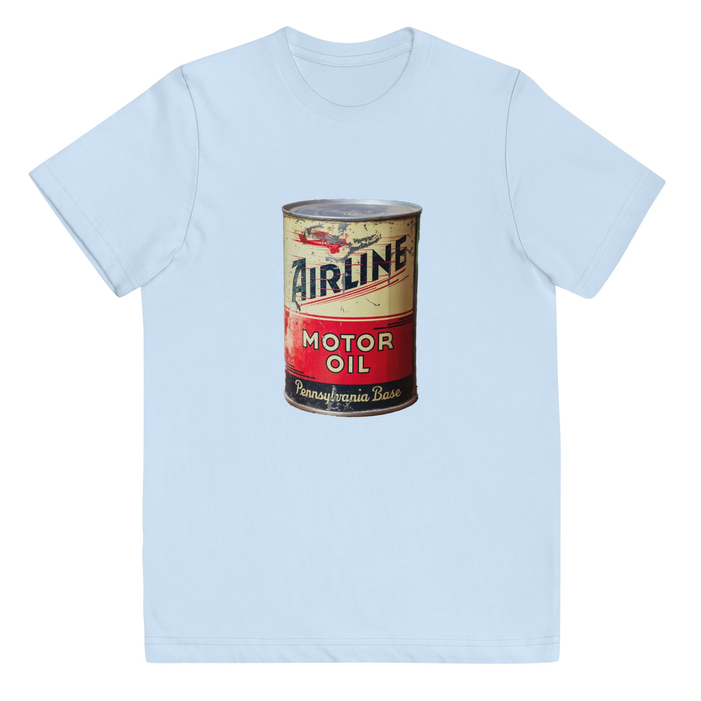 Aviation Oil Soup Can Style Youth jersey t-shirt