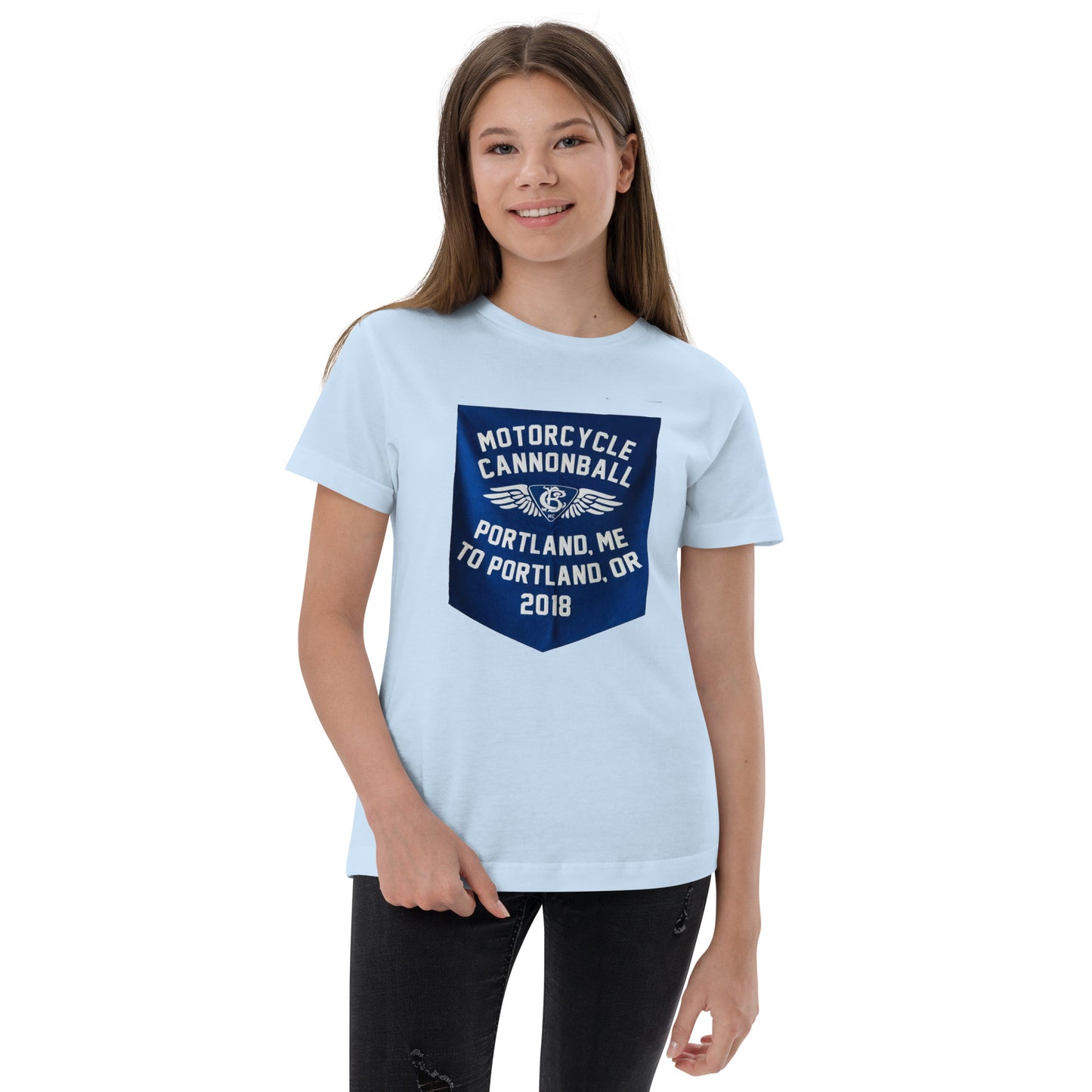 Cannonball Run MC Banner StyleYouth jersey t-shirt