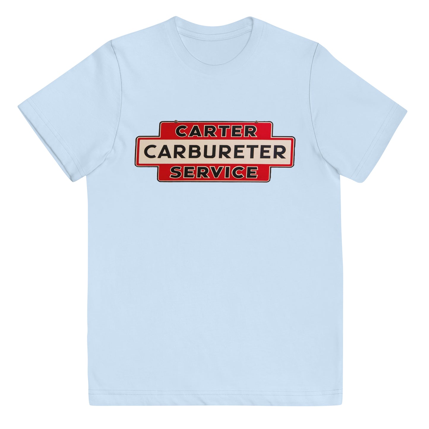 Carter Carbs Tin Style Shop Sign Youth jersey t-shirt