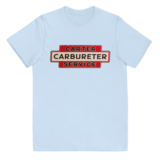 Carter Carbs Tin Style Shop Sign Youth jersey t-shirt