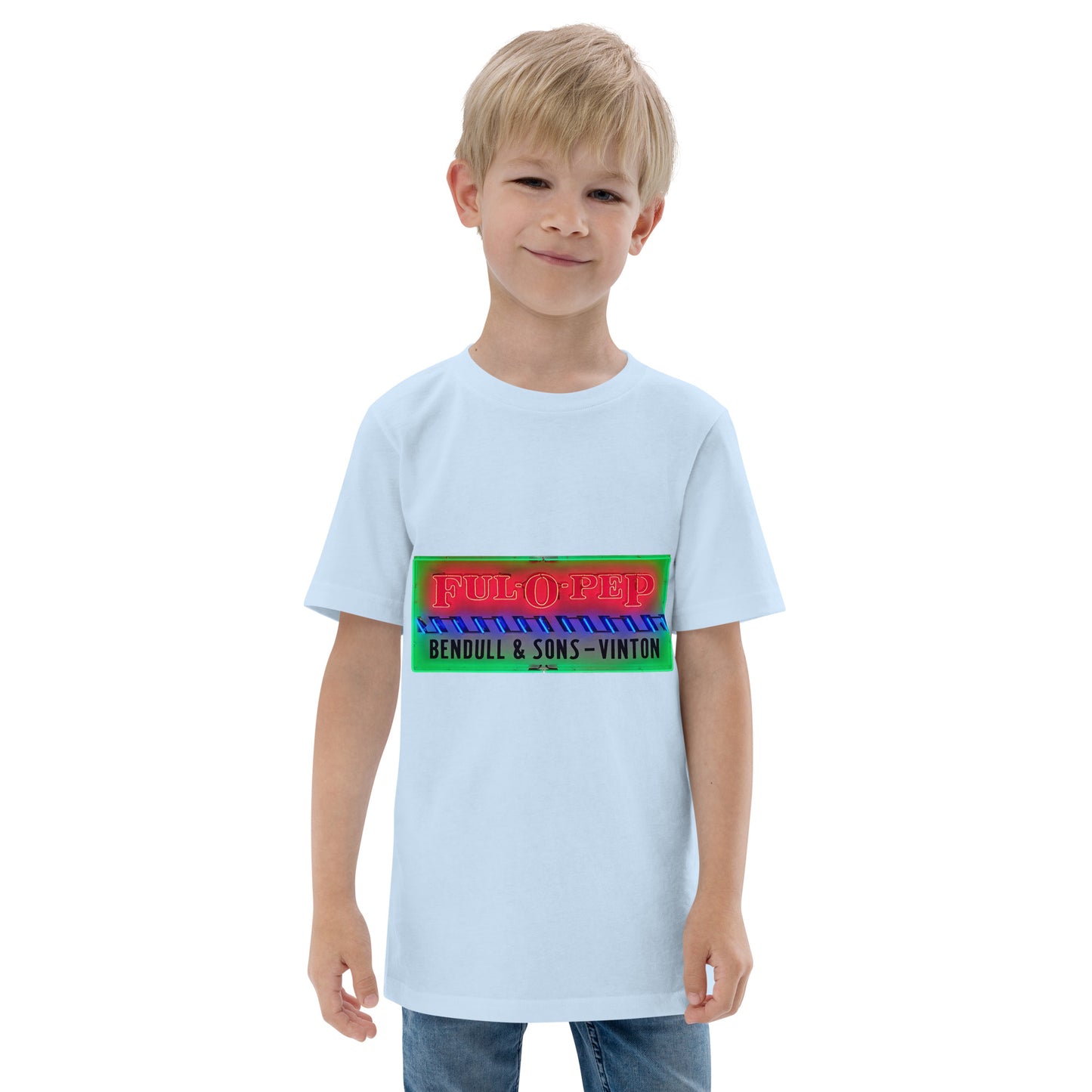 Vintage Racing Sign Neon Style Youth jersey t-shirt