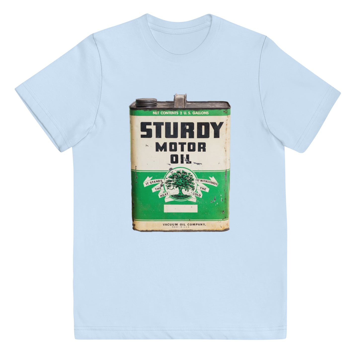 Vintage Sturdy Oil Can Patina Style Youth jersey t-shirt