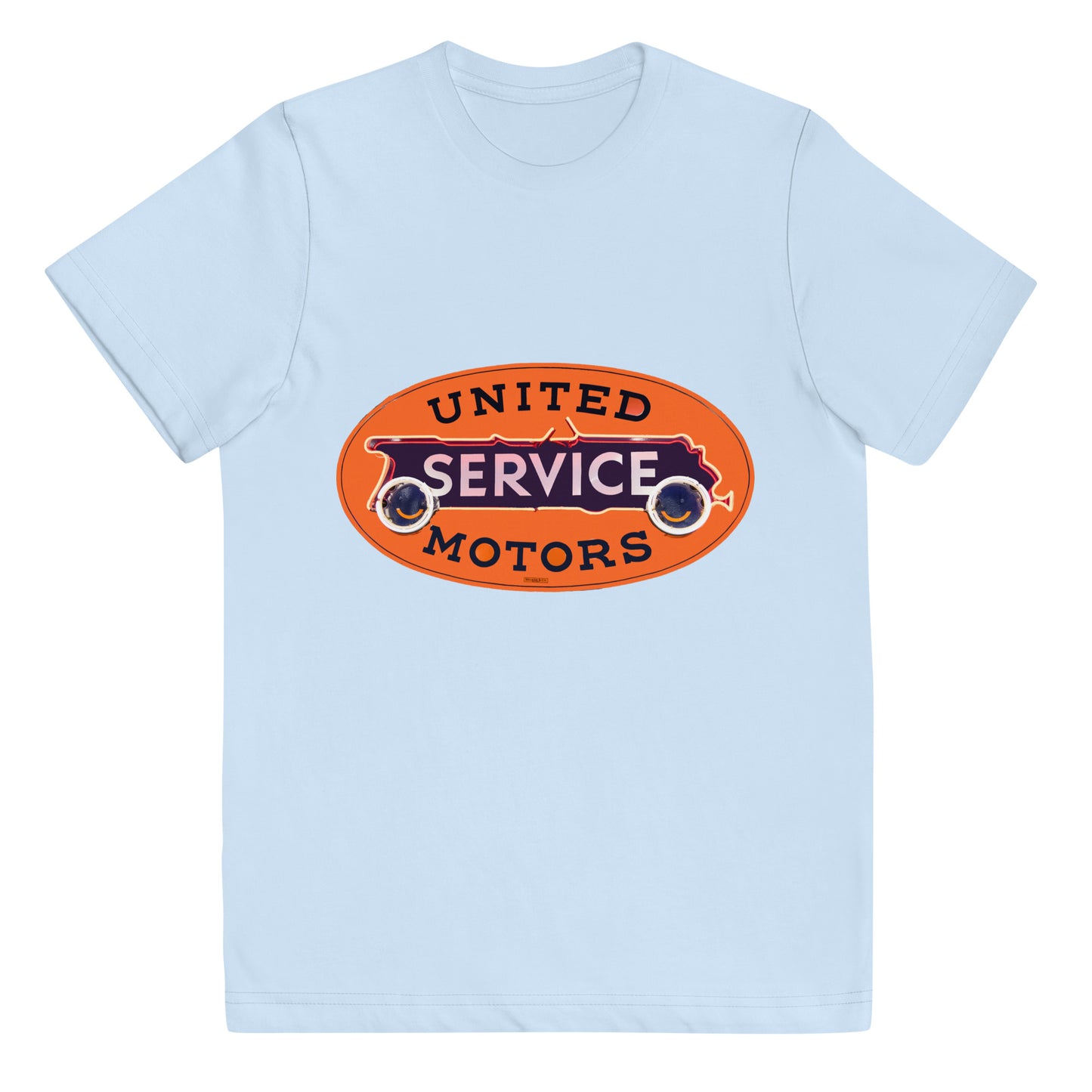 Vintage United Service Motor Neon Style Unlit Youth jersey t-shirt