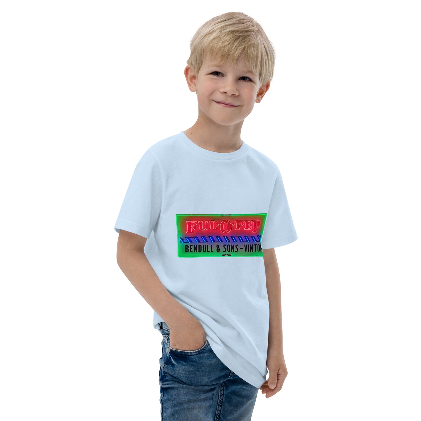 Vintage Racing Sign Neon Style Youth jersey t-shirt