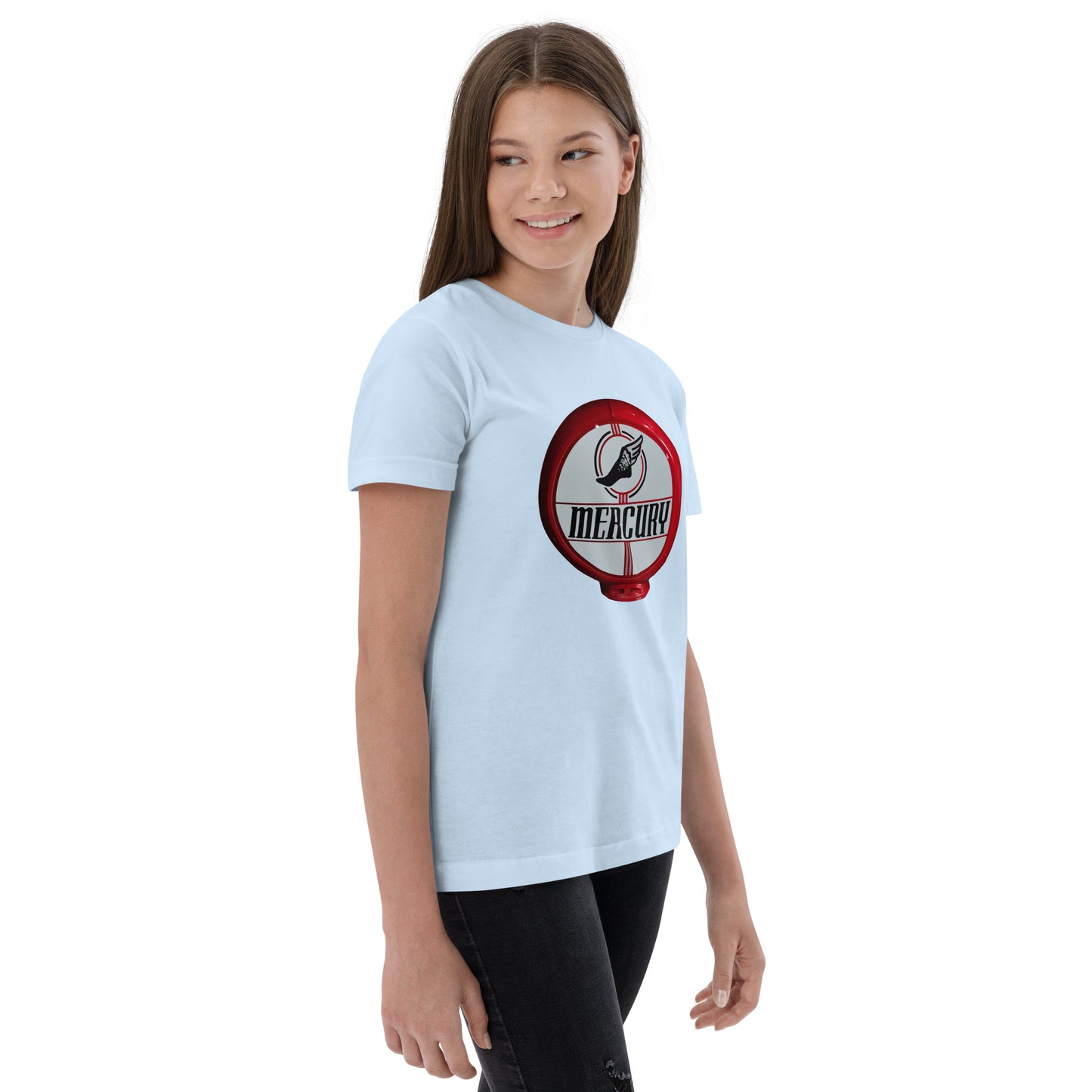 Retro Mercury Gas Globe Style Youth jersey t-shirt