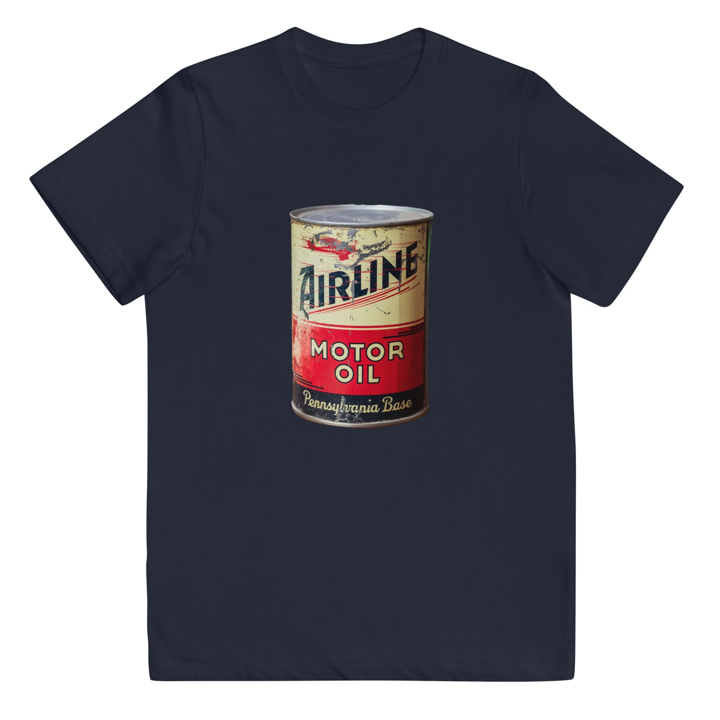 Aviation Oil Soup Can Style Youth jersey t-shirt