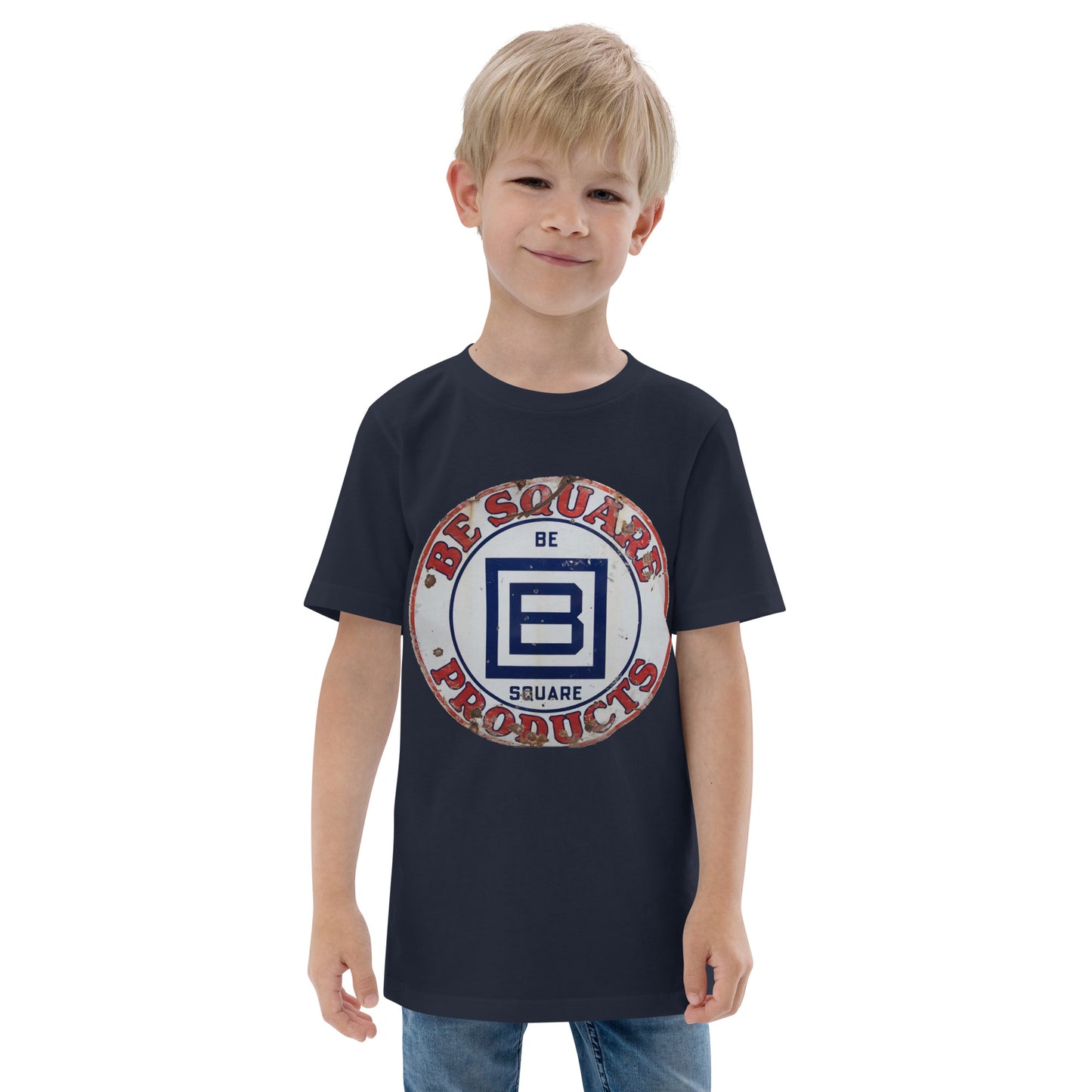 B Square Design Porcelain Youth jersey t-shirt