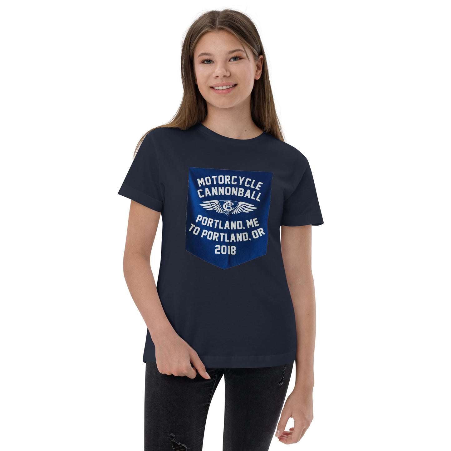 Cannonball Run MC Banner StyleYouth jersey t-shirt