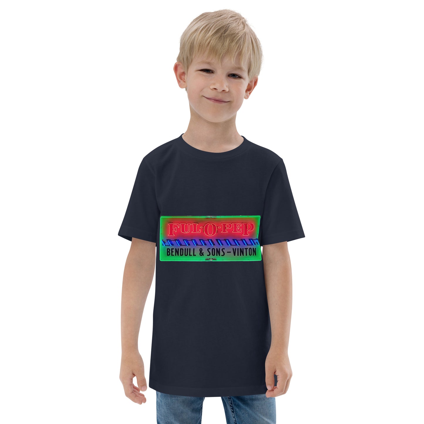 Vintage Racing Sign Neon Style Youth jersey t-shirt