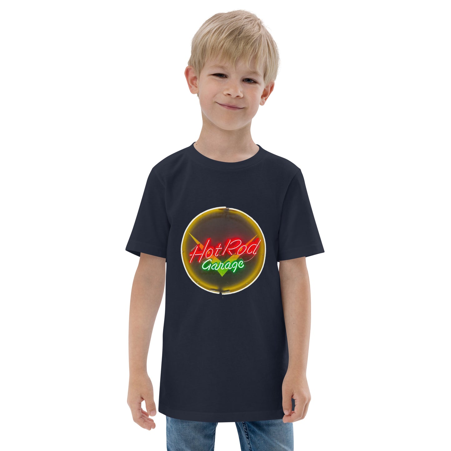 Hot Rod Garage Vintage Neon Sign Youth jersey t-shirt